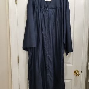 DARK BLUE GRADUATION CAP AND GOWN